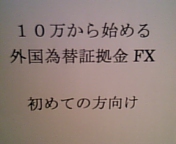 １０万円から始める外国為替証拠金FX