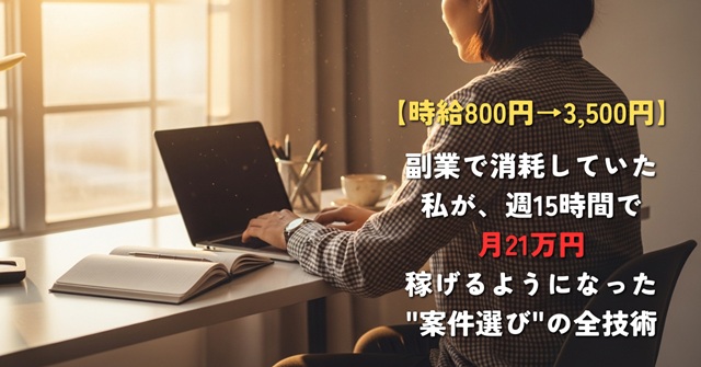 【完全保存版】クラウドソーシングで高単価に変わった私の\